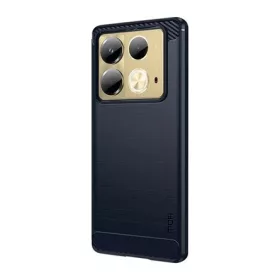   Mofi Infinix Note 40 4G MOFI szilikon telefonvédő ütésállóság, karbon minta, SÖTÉTKÉK