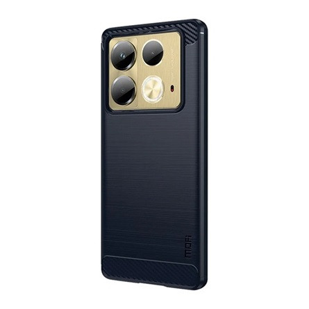 Mofi Infinix Note 40 4G MOFI szilikon telefonvédő ütésállóság, karbon minta, SÖTÉTKÉK