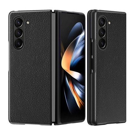 Gigapack Samsung Z Fold6 5G Gigapack Műanyag telefonvédő bőr hatású bevonat FEKETE