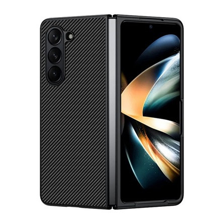 Gigapack Samsung Z Fold6 5G Gigapack Műanyag telefonvédő ütésállóság, karbon minta, FEKETE
