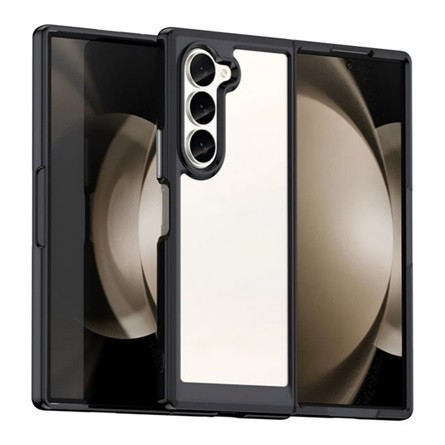 Gigapack Samsung Z Fold6 5G Gigapack Szilikon telefonvédő ütésállóság, átlátszó hátlap, FEKETE
