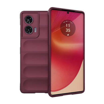 Gigapack Motorola Edge 50 Fusion 5G Gigapack Szilikon telefonvédő ütésállóság, 3D, BORDÓ