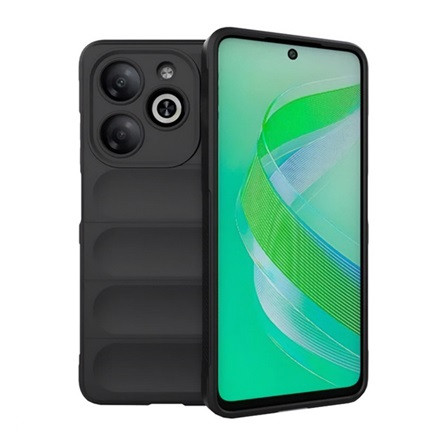 Gigapack Infinix Smart 8 4G Gigapack Szilikon telefonvédő ütésállóság, 3D, FEKETE
