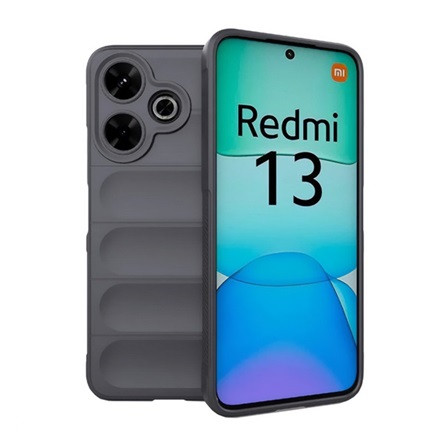 Gigapack Redmi 13 4G Gigapack Szilikon telefonvédő ütésállóság, 3D, SÖTÉTSZÜRKE