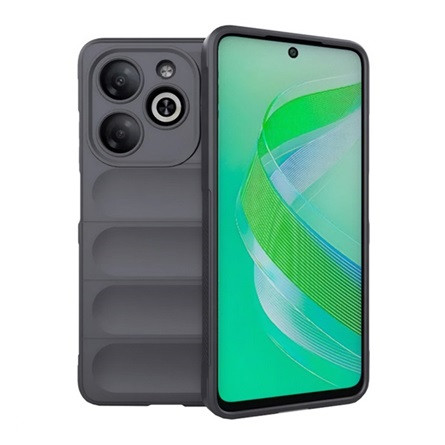 Gigapack Infinix Smart 8 4G Gigapack Szilikon telefonvédő ütésállóság, 3D, SÖTÉTSZÜRKE