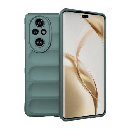 Gigapack Honor 200 Pro 5G Gigapack Szilikon telefonvédő ütésállóság, 3D, SÖTÉTZÖLD