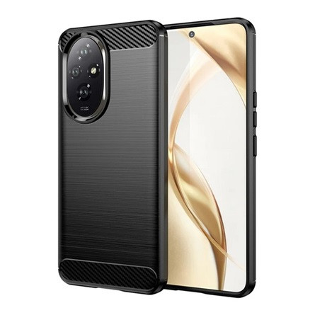 Gigapack Honor 200 5G Gigapack Szilikon telefonvédő ütésállóság, karbon minta, FEKETE