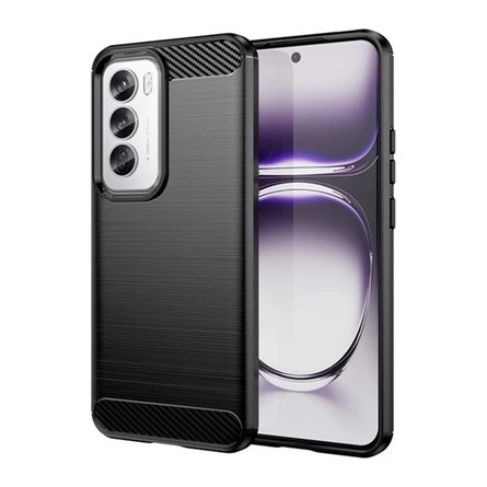 Gigapack Oppo Reno 12 Pro 5G GIGAPACK Szilikon telefonvédő ütésállóság, karbon minta, FEKETE