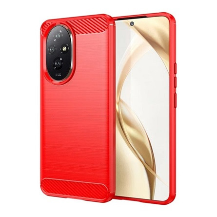 Gigapack Honor 200 5G Gigapack Szilikon telefonvédő ütésállóság, karbon minta, PIROS