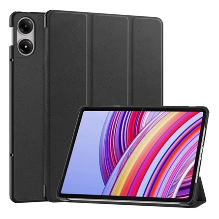 Gigapack Redmi Pad Pro Gigapack Tok álló, bőr hatású aktív FLIP, asztali tartó, FEKETE