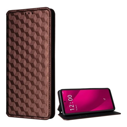 Gigapack T Phone 2 Pro 5G Gigapack Tok álló, bőr hatású FLIP, prémium, BRONZBARNA