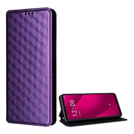 Gigapack T Phone 2 Pro 5G Gigapack Tok álló, bőr hatású FLIP, prémium, LILA