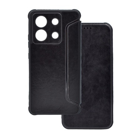 Gigapack Xiaomi Poco X6 5G Gigapack Tok álló, bőr hatású FLIP, kameravédő, FEKETE