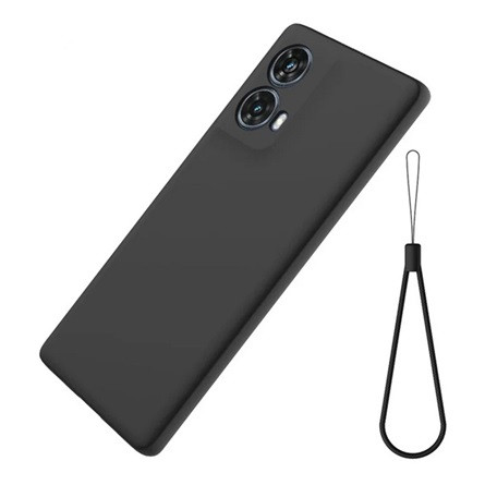 Gigapack Motorola Moto G85 5G Gigapack Szilikon telefonvédő matt, prémium + kézpánt, FEKETE