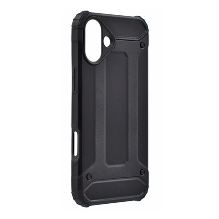 Gigapack iPhone 16 5G Gigapack Defender szilikon telefonvédő ütésállóság, fémhatás, FEKETE