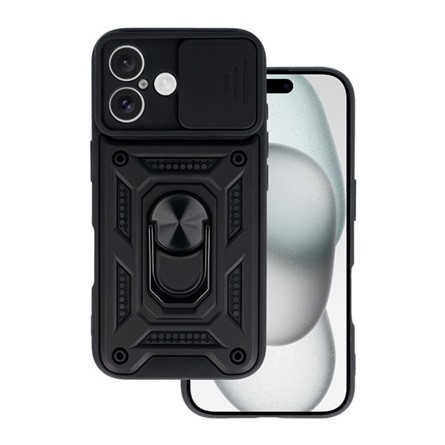 Gigapack iPhone 16 Plus 5G Gigapack Defender szilikon telefonvédő ütésállóság, kameravédő, FEKETE
