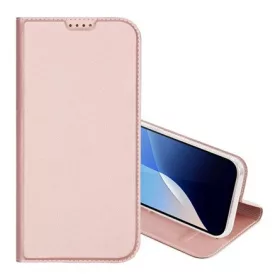   Dux Ducis iPhone 16 Plus 5G DUX DUCIS SKIN PRO tok álló, bőr hatású FLIP, asztali tartó, RÓZSASZÍN