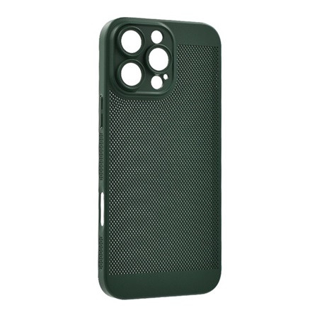 Gigapack iPhone 16 Pro Max 5G Gigapack Műanyag telefonvédő légáteresztő, kameravédő, SÖTÉTZÖLD