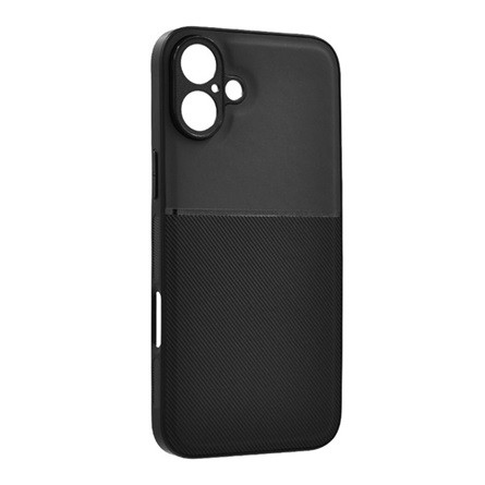 Gigapack iPhone 16 Plus 5G Gigapack Szilikon telefonvédő ütésállóság, csíkos, FEKETE