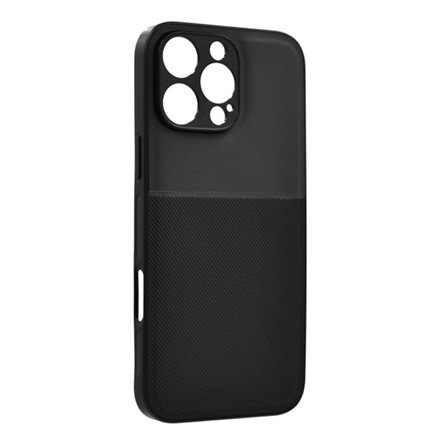 Gigapack iPhone 16 Pro 5G Gigapack Szilikon telefonvédő ütésállóság, csíkos, FEKETE