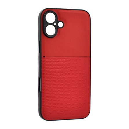 Gigapack iPhone 16 5G Gigapack Szilikon telefonvédő ütésállóság, csíkos, PIROS