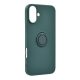 Gigapack iPhone 16 Plus 5G Gigapack Szilikon telefonvédő tartógyűrű, kameravédő, SÖTÉTZÖLD