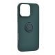 Gigapack iPhone 16 Pro 5G Gigapack Szilikon telefonvédő tartógyűrű, kameravédő, SÖTÉTZÖLD