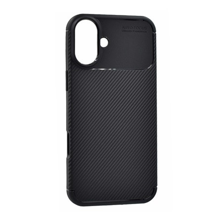 Gigapack iPhone 16 5G Gigapack Szilikon telefonvédő ütésállóság, karbon minta, FEKETE