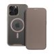Gigapack iPhone 16 Pro Max 5G Gigapack Tok álló, bőr hatású FLIP, MagSafe, TITÁNIUM