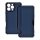 Gigapack iPhone 16 Pro Max 5G Gigapack Tok álló, bőr hatású FLIP, karbon minta, SÖTÉTKÉK
