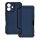 Gigapack iPhone 16 Plus 5G Gigapack Tok álló, bőr hatású FLIP, karbon minta, SÖTÉTKÉK