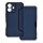 Gigapack iPhone 16 5G Gigapack Tok álló, bőr hatású FLIP, karbon minta, SÖTÉTKÉK