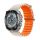 Devia Apple Watch Series 10 46mm DEVIA DELUXE SPORT6 pótszíj egyedi méret, hullám, BÉZS/NARANCSSÁRGA