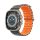 Devia Apple Watch Series 10 46mm DEVIA DELUXE SPORT6 pótszíj egyedi méret, hullám, VILÁGOSSZÜRKE/NARANCSSÁRGA