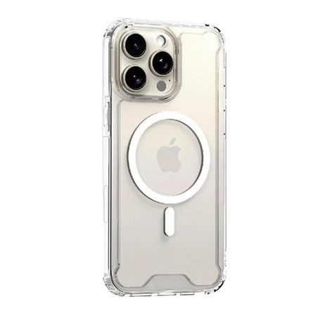 Gigapack iPhone 16 Pro Max 5G Gigapack Szilikon telefonvédő ütésállóság, MagSafe, ÁTLÁTSZÓ