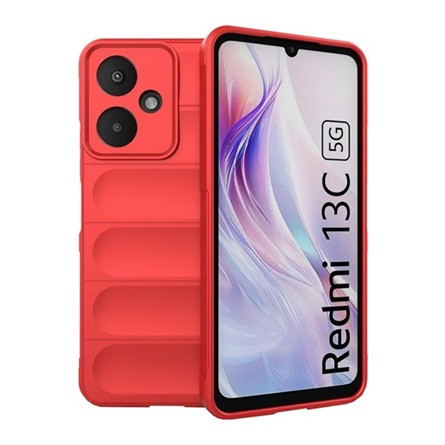Gigapack Redmi 13C 5G Gigapack Szilikon telefonvédő ütésállóság, 3D, PIROS