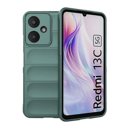 Gigapack Redmi 13C 5G Gigapack Szilikon telefonvédő ütésállóság, 3D, SÖTÉTZÖLD