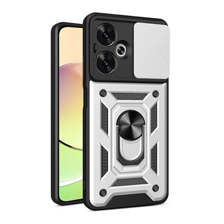 Gigapack Redmi 13C 5G Gigapack Defender szilikon telefonvédő ütésállóság, kameravédő, EZÜST