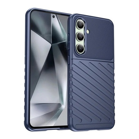 Gigapack Samsung S24 FE 5G Gigapack Szilikon telefonvédő ütésállóság, dombor minta, SÖTÉTKÉK