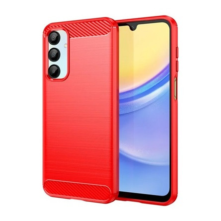 Gigapack Samsung A16 4G Gigapack Szilikon telefonvédő ütésállóság, karbon minta, PIROS