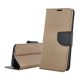 Gigapack Samsung A16 Gigapack Tok álló, bőr hatású FLIP, textil hatás, ARANY/FEKETE