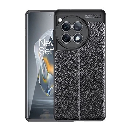 Gigapack OnePlus 12R 5g Gigapack Szilikon telefonvédő ütésállóság, varrás minta, FEKETE