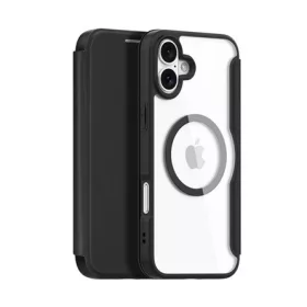   Dux Ducis iPhone 16 Plus 5G DUX DUCIS SKIN X PRO tok álló, bőr hatású FLIP, MagSafe, FEKETE