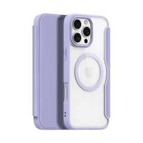   Dux Ducis iPhone 16 Pro Max 5G DUX DUCIS SKIN X PRO tok álló, bőr hatású FLIP, MagSafe, LILA
