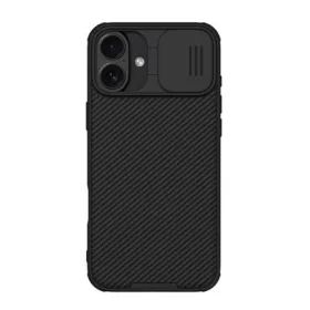   Nillkin iPhone 16 5G NILLKIN CAMSHIELD PRO MAGNETIC műanyag telefonvédő ütésállóság, csíkos, FEKETE