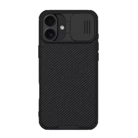   Nillkin iPhone 16 Plus 5G NILLKIN CAMSHIELD PRO MAGNETIC műanyag telefonvédő ütésállóság, csíkos, FEKETE