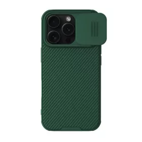   Nillkin iPhone 16 Pro 5G NILLKIN CAMSHIELD PRO MAGNETIC műanyag telefonvédő ütésállóság, csíkos, SÖTÉTZÖLD