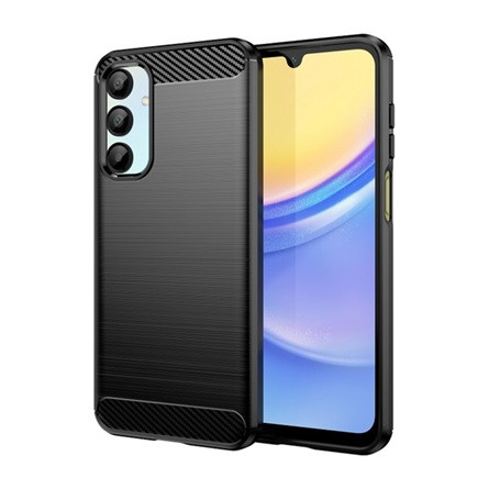 Gigapack Samsung A16 4G Gigapack Szilikon telefonvédő ütésállóság, karbon minta, FEKETE