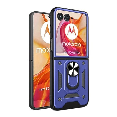 Gigapack Motorola Razr 50 Ultra 5G Gigapack Defender szilikon telefonvédő ütésállóság, kameravédő, SÖTÉTKÉK