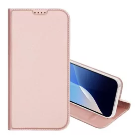   Dux Ducis Samsung A16 DUX DUCIS SKIN PRO tok álló, bőr hatású FLIP, asztali tartó, RÓZSASZÍN